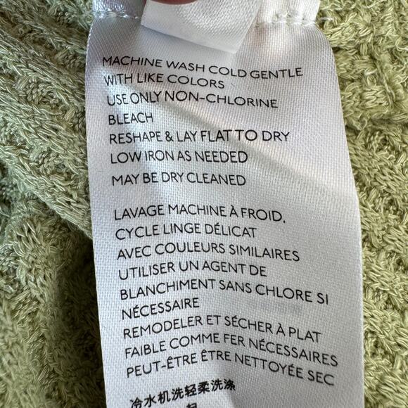 Free People We The Free Light Green Waffle Knit Thermal Tunic Long Sleeve Tee - Picture 11 of 12